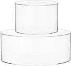 2 PCS Acrylic Cake Stand, 8/12 Inch Clear Cake Stand Fillable Cake Riser Round 2 Tier Case Box for Birthday, alternate view 6