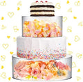 2 Pcs Acrylic Cake Stands for Dessert Table Clear Fillable Cake Riser Cupcake Tier with LED Strings for Birthday