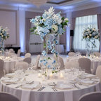 2 Pcs Acrylic Vase Wedding Centrepieces, 23.6in Clear Column Flower Stand Rectangular Display Rack, Cylinder, alternate view