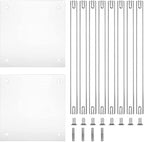 2 Pcs Acrylic Vase Wedding Centrepieces, 23.6in Clear Column Flower Stand Rectangular Display Rack, Cylinder, alternate view