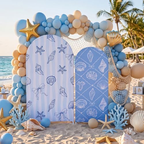 2 Pcs Arch Backdrop Cover 6ft and 7.2ft Spandex Stand Cover for Baby Shower Birthday Wedding Bridal Shower Party, alternate