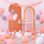 2 Pcs Arch Backdrop Cover Fabric, Orange Groovy,7.2ft+6ft, alternate view 6