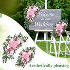 2 PCS Arch Flowers, Artificial Flowers for Wedding Arch Floral Swag Pink for Wedding Welcome Signs, Baby Shower, alternate