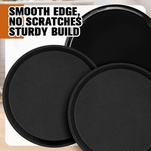 2 Pcs Bar Service Tray Round Plastic Non Slip,11", alternate view 3