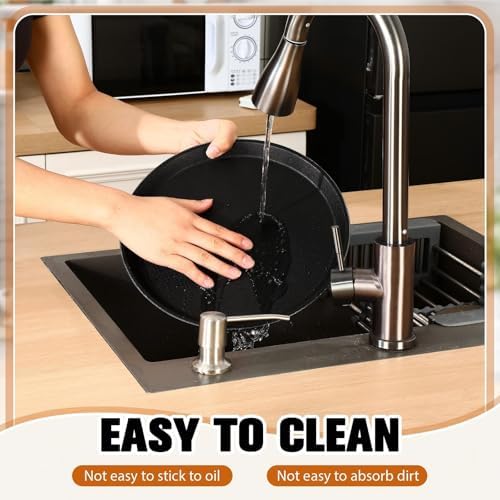 2 Pcs Bar Service Tray Round Plastic Non Slip,11", alternate view 5