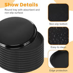 2 Pcs Black Restaurant Serving Trays Bulk, Round Tray, 16 Inch in Black, alternate view 4