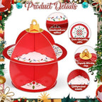 2 Pcs Christmas Red Cupcake Stand 2 Tier in Red, alternate view 4