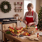 2 Pcs Christmas Tree Skewer Holder with 100 Pcs 5.9" Cocktail Pick, 98 Holes Xmas Fruit Kabobs Appetizer Food, alternate view