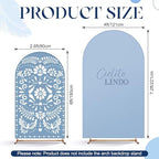 2 Pcs Cielito Lindo Arch Cover, Blue, 6ft 7.2ft in 2.6 ft x 6 ft and 4 ft x 7.2 ft in Blue, alternate view 6