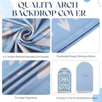 2 Pcs Cielito Lindo Arch Cover, Blue, 6ft 7.2ft in 2.6 ft x 6 ft and 4 ft x 7.2 ft in Blue, alternate view 7