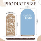 2 Pcs Cielito Lindo Arch Cover, Blue, Brown, 6ft 7.2ft in 2.6 x 6 ft and 4 x 7.2 ft in Blue and Brown, alternate view 2