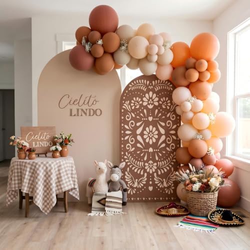 2 Pcs Cielito Lindo Arch Cover, Brown, 6ft 7.2ft in 2.6 x 6 ft and 4 x 7.2 ft in Brown, alternate view 3