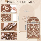 2 Pcs Cielito Lindo Arch Cover, Brown, 6ft 7.2ft in 2.6 x 6 ft and 4 x 7.2 ft in Brown, alternate view 5