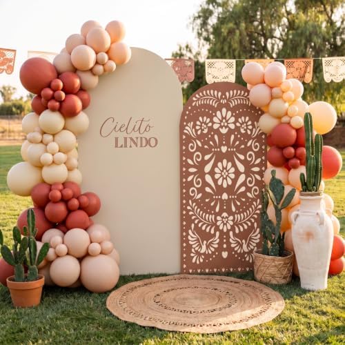 2 Pcs Cielito Lindo Arch Cover, Brown, 6ft 7.2ft in 2.6 x 6 ft and 4 x 7.2 ft in Brown, alternate view 6