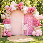 2 Pcs Cielito Lindo Arch Cover, Pink, 6ft 7.2ft in 2.6 x 6 ft and 4 x 7.2 ft in Dusty Pink