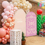 2 Pcs Cielito Lindo Arch Cover, Pink, 6ft 7.2ft in 2.6 x 6 ft and 4 x 7.2 ft in Dusty Pink, alternate view 3