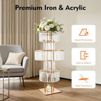 2 PCS Crystal Flower Stand 43" H 5-Tier Wedding Chandelier Centerpiece Gold in Gold, alternate view 5