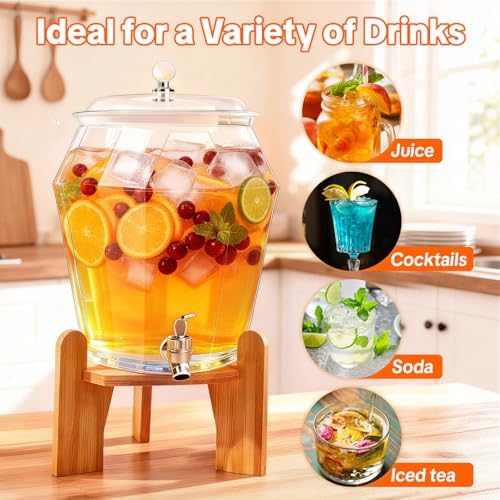 2 PCS Drink Dispenser Set, (1.85 & 0.69 Gal) 2.5 Gallon Capacity, alternate view 5