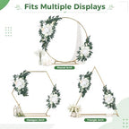 2 PCS Dusty Blue Wedding Arch Flower Swags, 23.6 & 15.7 inch Artificial Floral Decor for Welcome Sign, White, alternate view