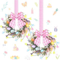 2 Pcs Easter Cabinet Wreath 9" Small Wreaths for Door