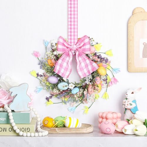 2 Pcs Easter Cabinet Wreath 9" Small Wreaths for Door, alternate view 2