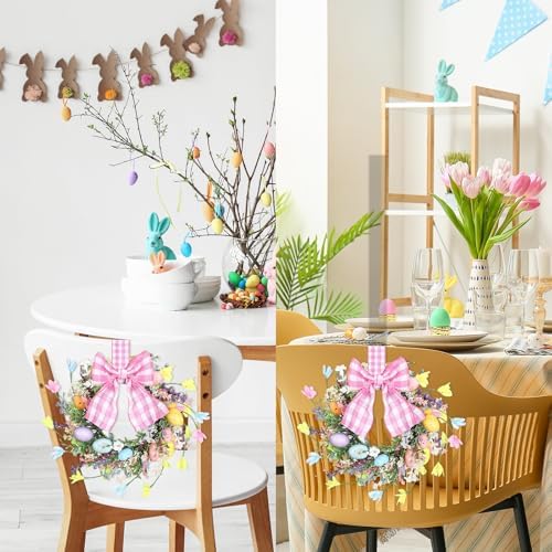 2 Pcs Easter Cabinet Wreath 9" Small Wreaths for Door, alternate view 4