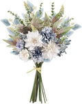 2 Pcs Fake Artificial Flowers Bouquet for Decoration, Silk Flower Arrangements Faux Flowers Plant Wedding Bride