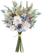 2 Pcs Fake Artificial Flowers Bouquet for Decoration, Silk Flower Arrangements Faux Flowers Plant Wedding Bride
