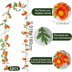 2 Pcs Fall Flower Garland Artificial Daisy Flower Garlands for Decoration, alternate view 3