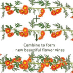 2 Pcs Fall Flower Garland Artificial Daisy Flower Garlands for Decoration, alternate view 4