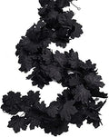 2 Pcs Fall Maple Leaf Garland Hanging Black Decor Fall Leaves Vines in Black