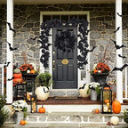 2 Pcs Fall Maple Leaf Garland Hanging Black Decor Fall Leaves Vines in Black, alternate view 4