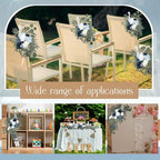 2 Pcs Fall Wedding Arch Flower Artificial Faux Floral Swag, Blue in Blue, alternate view 6