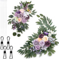 2 Pcs Fall Wedding Arch Flower Artificial Faux Floral Swag, Champagne