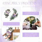 2 Pcs Fall Wedding Arch Flower Artificial Faux Floral Swag, Champagne, alternate view 6