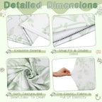 2 Pcs Green Floral Arch Covers Backdrop 7.2ft 6ft Stretchy Fabric Covers for Ripples Wedding Bridal Shower Baby, alternate