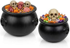 2 Pcs Large Cauldron, Black Witches Cauldron Bowl for Halloween Decor