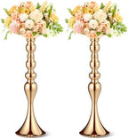 2 Pcs Metal Flower Arrangements Stand Metal Wedding Centerpiece Stand Gold Vase Centerpiece Tall Table Decor