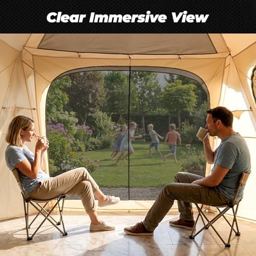 2 Pcs Mosquito Net Curtains, Customized Mesh Curtain for Instant Gazebo, Anti-Bugs, Breathable, Viewing, Buckle, alternate
