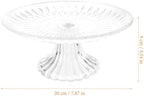 2 Pcs Party Cake Display Tray Clear Acrylic Serving Tray in Transparent, alternate view 3
