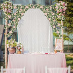 2 Pcs Pink 6.6Ft Artificial Eucalyptus Flower Garland with Fake Rose Flower Vine Seeded Eucalyptus Leaves, alternate view 6