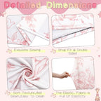 2 Pcs Pink Floral Arch Covers Backdrop 7.2ft 6ft Stretchy Fabric Covers for Ripples Wedding Bridal Shower Baby, alternate