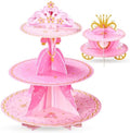 2 Pcs Princess Cupcake Stands, 3 Tier Castle Dessert Towers