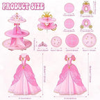 2 Pcs Princess Cupcake Stands, 3 Tier Castle Dessert Towers, alternate view 3