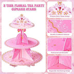 2 Pcs Princess Cupcake Stands, 3 Tier Castle Dessert Towers, alternate view 4
