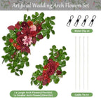 2 PCS Red Wedding Arch Flowers, Flowers for Arch Backdrop, alternate view 3