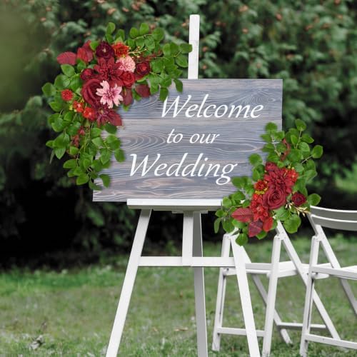 2 PCS Red Wedding Arch Flowers, Flowers for Arch Backdrop, alternate view 5