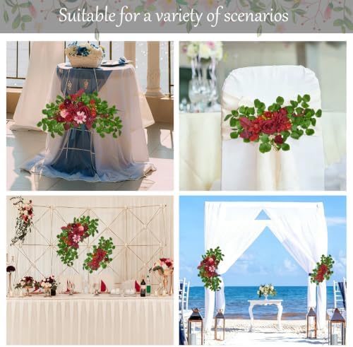 2 PCS Red Wedding Arch Flowers, Flowers for Arch Backdrop, alternate view 7