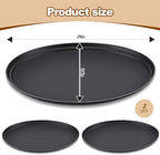 2 Pcs Restaurant Serving Trays Oval, 24 x 29 Inch, Black in 24 x 29 Inch in Black, alternate view 4