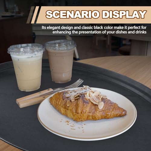 2 Pcs Restaurant Serving Trays Oval, 24 x 29 Inch, Black in 24 x 29 Inch in Black, alternate view 5